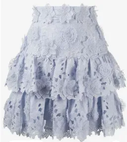 Zimmermann The Lovestruck Miniskirt Periwinkle Size 3 for rent on The Volte - image 4