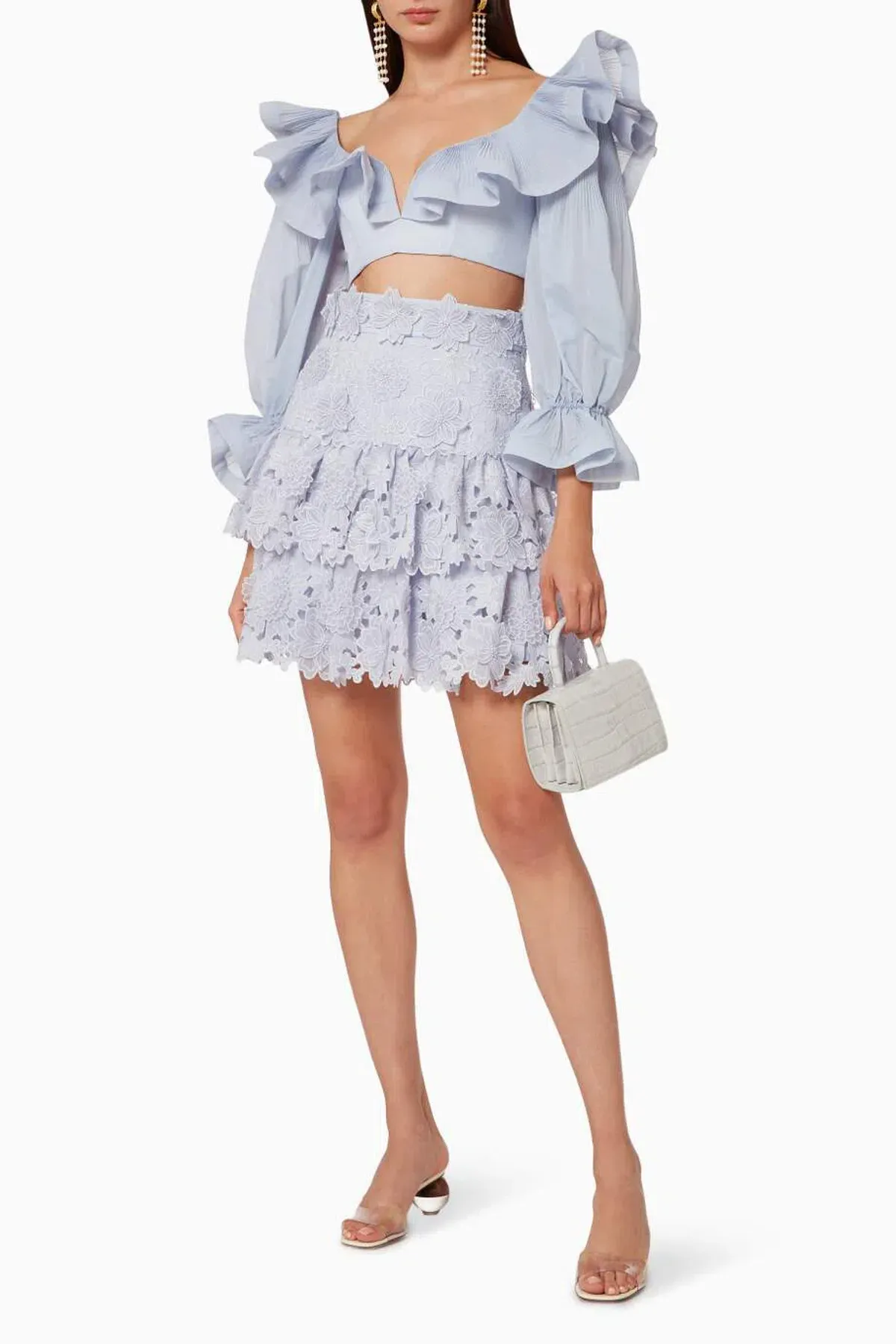 Zimmermann The Lovestruck Miniskirt Periwinkle Size 3 for rent on The Volte - main image