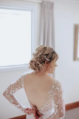 Rime Arodaky Blair Wedding Dress White Size 10 for rent on The Volte - image 7