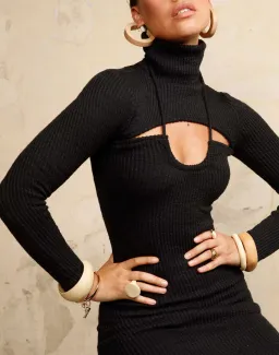 Arcina Ori Jakari Knit Mini Dress Black Size XS for rent on The Volte - image 3