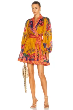 Zimmermann Lovestruck Paisley Linen Wrap Dress Print Size 3 for rent on The Volte - image 1