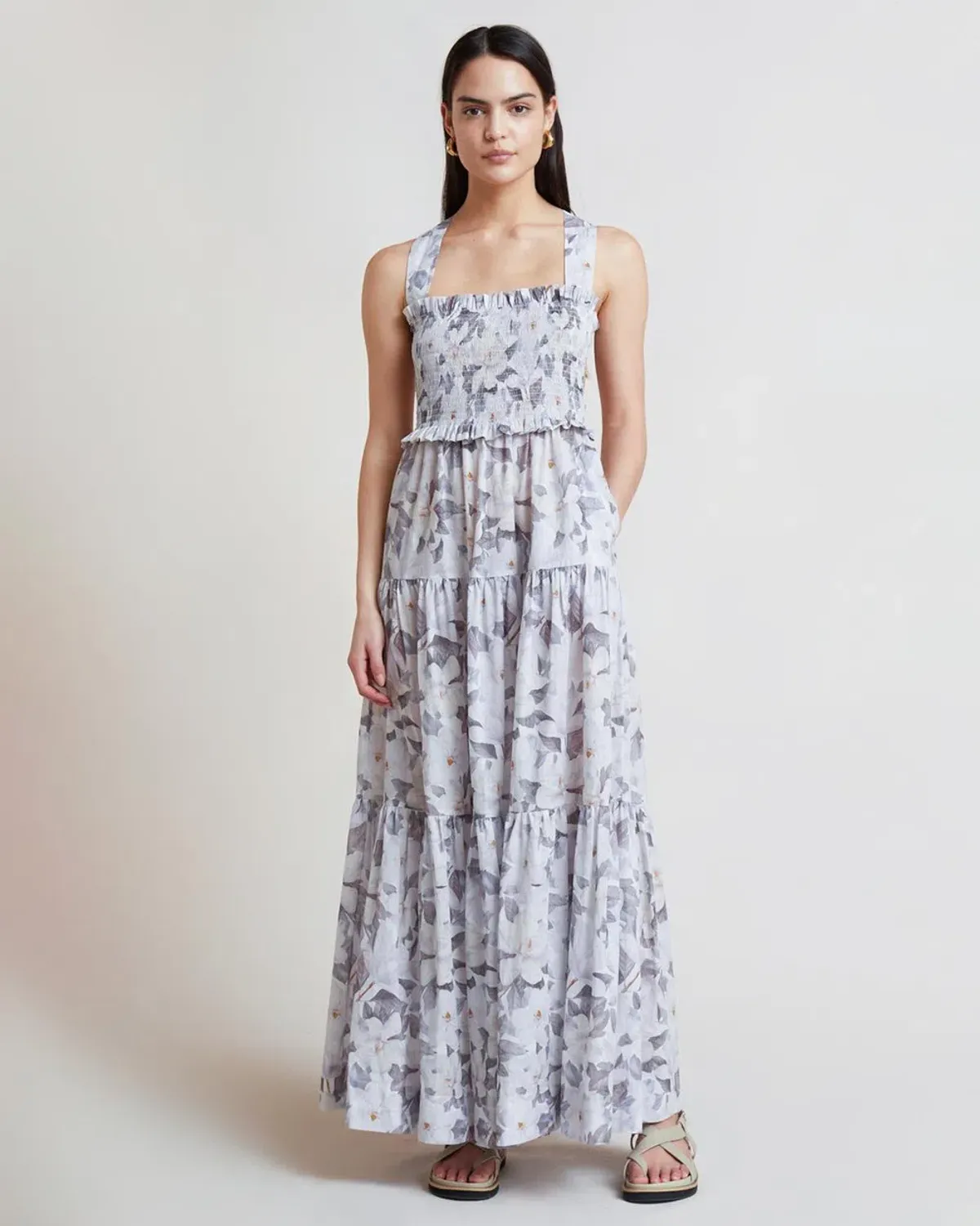 Bec & Bridge Gardenia Cotton Maxi Dress Print Size 12 - Image 1