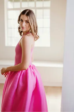 Marques' Almeida Taffeta-skirt organic cotton-blend midi dress Pink Size XS / AU 6 for rent on The Volte - image 3