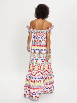 Borgo De Nor Antigone Dream On Cotton Maxi Dress Print Size 14 for rent on The Volte - image 3