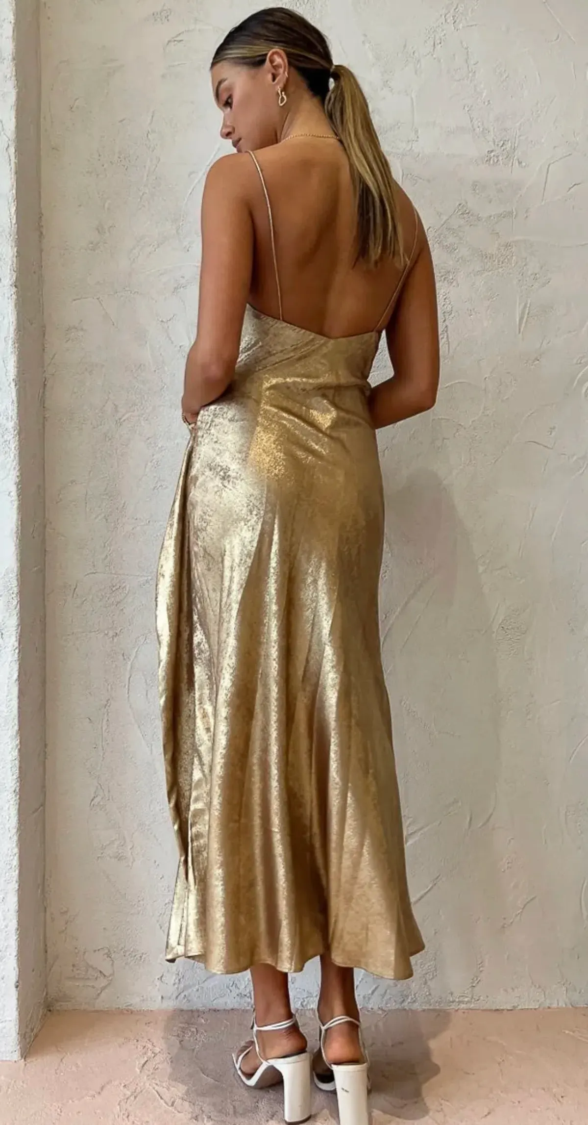 Acler Queensbridge Midi Dress in Gold Size 12 - Image 3