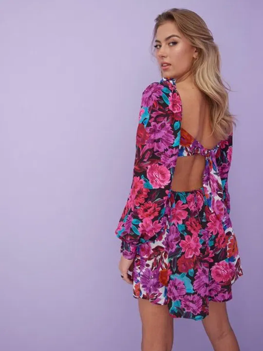 For Love & Lemons Scarlett Mini Dress Pink Size S for rent on The Volte - main image