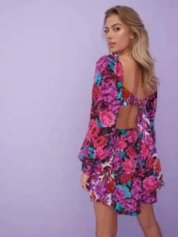 For Love & Lemons Scarlett Mini Dress Pink Size S for rent on The Volte - image 5