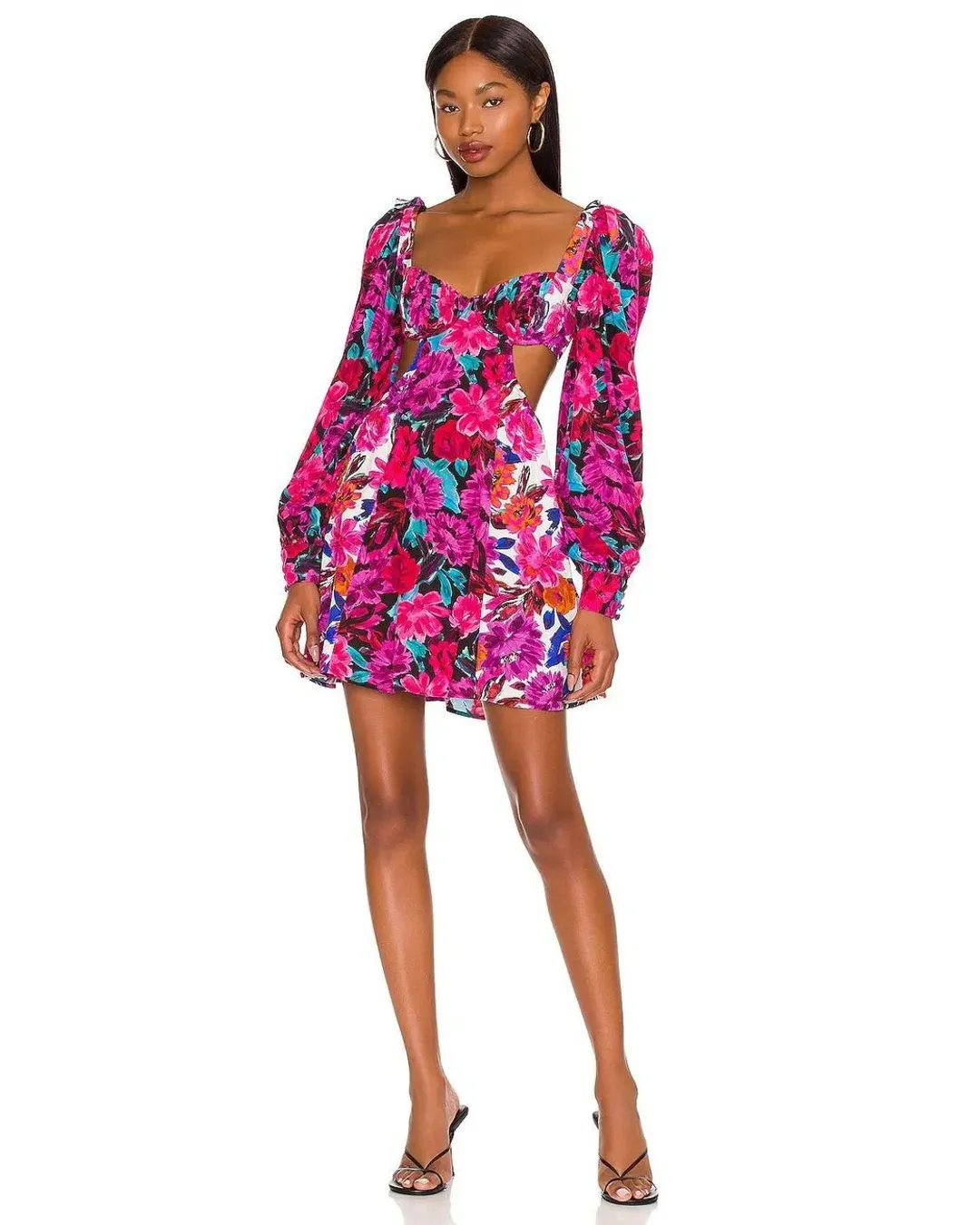 For Love & Lemons Scarlett Mini Dress Pink Size S for rent on The Volte - main image