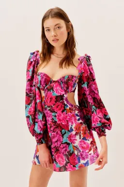 For Love & Lemons Scarlett Mini Dress Pink Size S for rent on The Volte - image 1