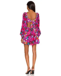 For Love & Lemons Scarlett Mini Dress Pink Size S for rent on The Volte - image 4