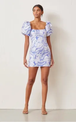 Bec & Bridge Banana Leaf Mini Dress Print Size 8 for rent on The Volte - image 1