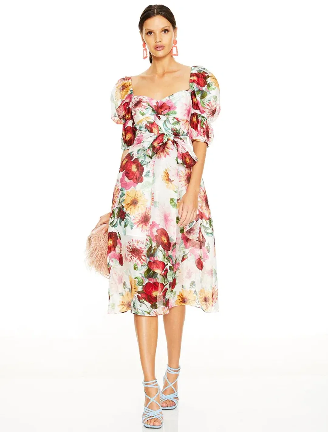Talulah Garland Midi Floral Dress Print Size S for rent on The Volte - main image