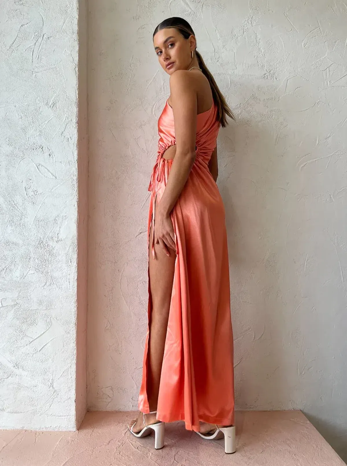 Sonya Moda Nour Maxi Dress Peach Size 10 - Image 3