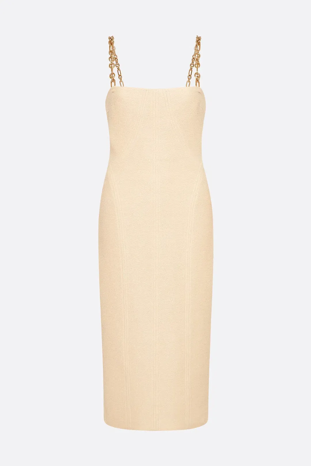 Manning Cartell Neo Classic Midi Dress with Chain Almond Size 10 for rent on The Volte - main image