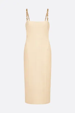 Manning Cartell Neo Classic Midi Dress with Chain Almond Size 10 for rent on The Volte - image 4