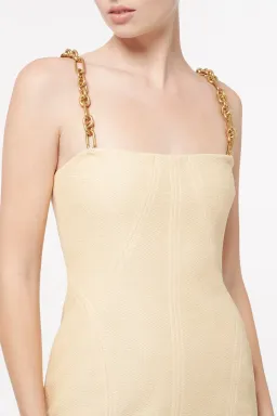 Manning Cartell Neo Classic Midi Dress with Chain Almond Size 10 for rent on The Volte - image 2