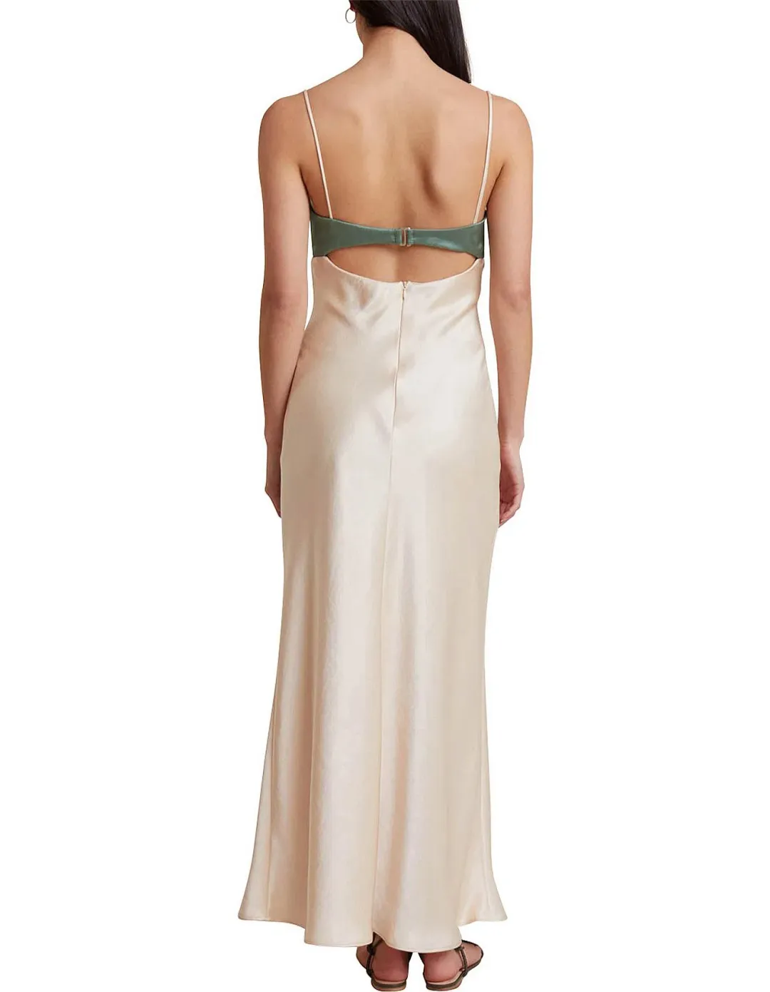 Bec and Bridge Carrie Cut Out Maxi Dress Multi Green Size 16 for rent on The Volte - main image