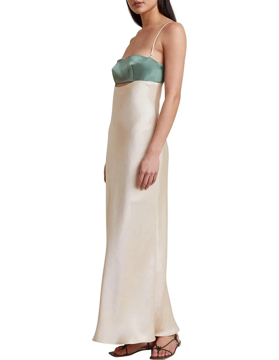 Bec and Bridge Carrie Cut Out Maxi Dress Multi Green Size 16 for rent on The Volte - main image