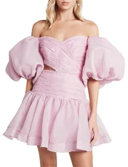 Aje Myriad Cut Out Mini Dress in Lilac Size 4 for rent on The Volte - image 2