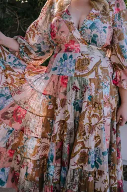 Zimmermann Cassia Tiered Floral Print Midi Dress Size 16 for rent on The Volte - image 2