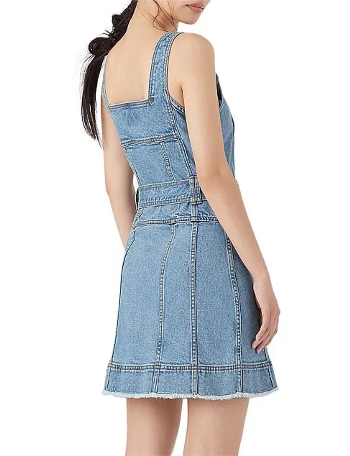 Aje Paperbark Denim Mini Dress Blue Size 4 - Image 3