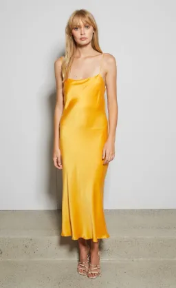 Bec & Bridge Classic Midi Dress Yellow Size 10 for rent on The Volte - image 1