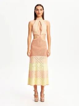 Alice McCall Tea Rose Salty Kisses Midi Dress Pink Print Size 10 for rent on The Volte - image 1