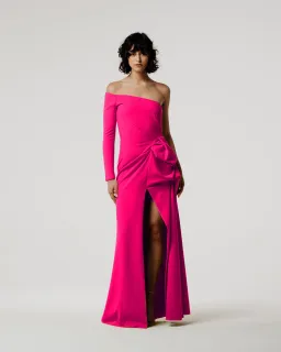 Meraki Knox Drape Gown Pink Size 8 for rent on The Volte - image 4