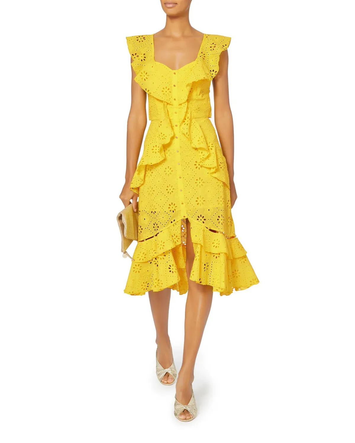 Alice McCall Clair De Lune Dress in Lemon Daisy Size 10 for rent on The Volte - main image