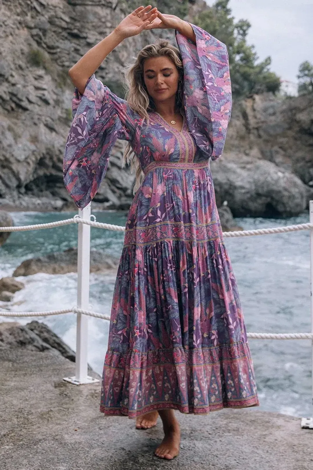 Spell & The Gypsy Collective Bianca Gown Wisteria Size M for rent on The Volte - main image