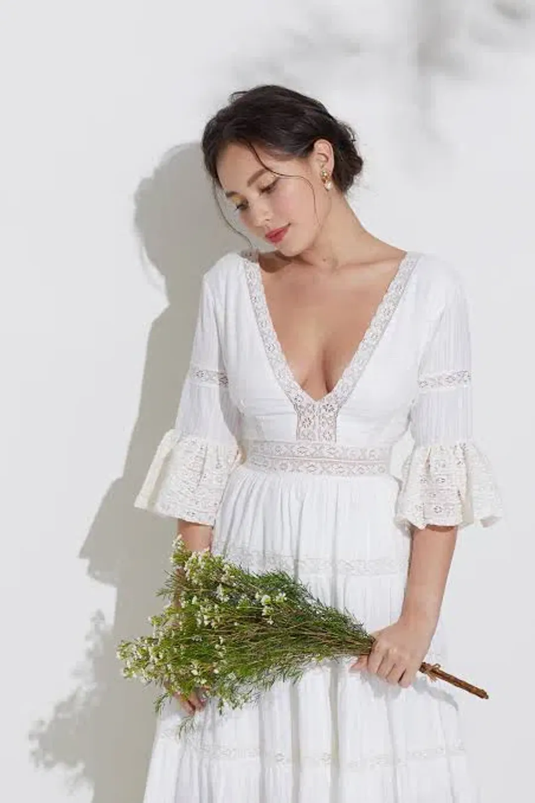 Spell & The Gypsy Tuula Senorita Gown Cream Size Medium for rent on The Volte - main image