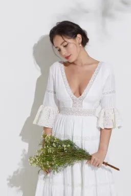 Spell & The Gypsy Tuula Senorita Gown Cream Size Medium for rent on The Volte - image 2