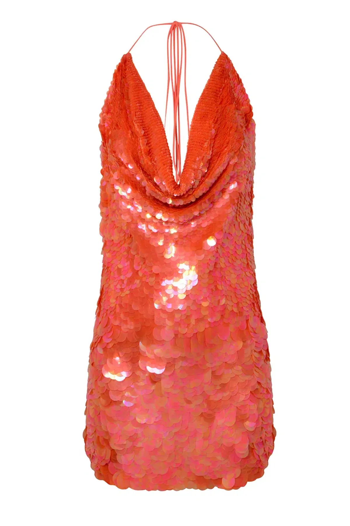 Rat & Boa Malika Dress Orange Sequin Size 8 - Image 8