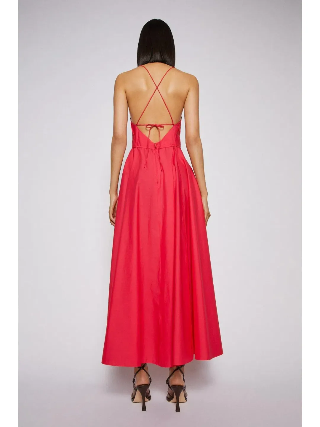 Scanlan Theodore Parachute Cotton Strappy Dress Fuchsia Pink Size AU 12 for rent on The Volte - main image