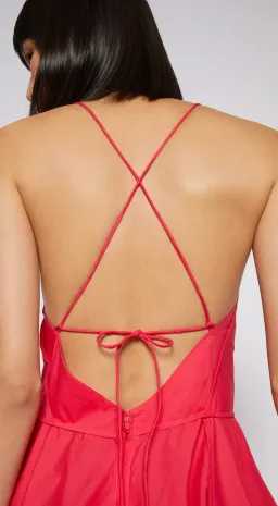 Scanlan Theodore Parachute Cotton Strappy Dress Fuchsia Pink Size AU 12 for rent on The Volte - image 2