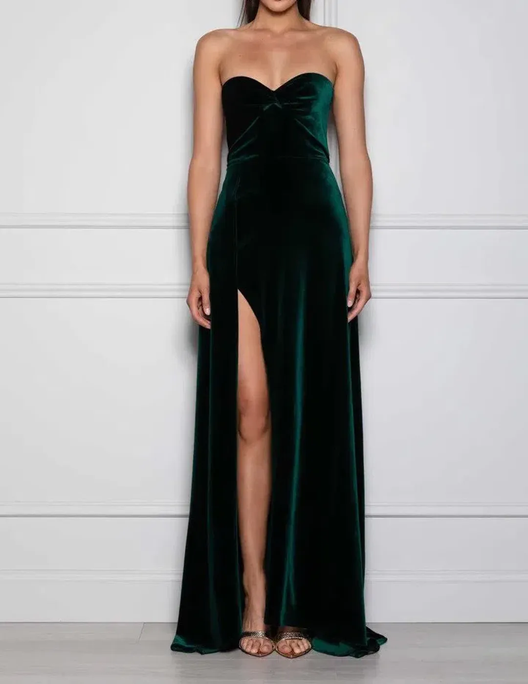 Elle Zeitoune Magnolia Dress Emerald Green Size 8 for rent on The Volte - main image