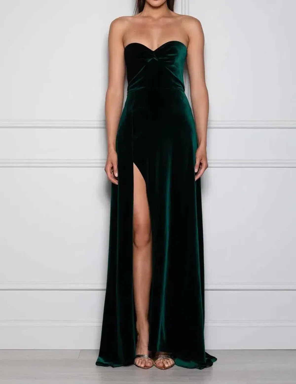 Elle Zeitoune Magnolia Dress Emerald Green Size 8 for rent on The Volte - main image
