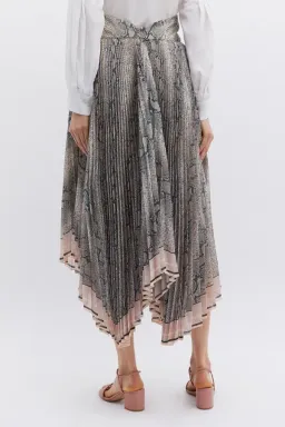 Zimmermann Corsage Pleat Bodice and Twist Front Skirt Set Python Size 1 / Au 10 for rent on The Volte - image 3