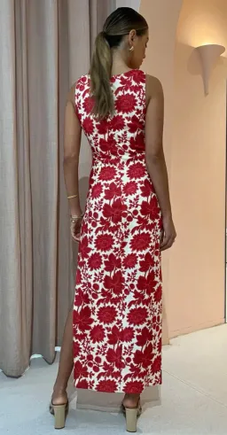 Sir the Label Cinta Cut Out Midi Dress Print Size 3 / AU 12 for rent on The Volte - image 4