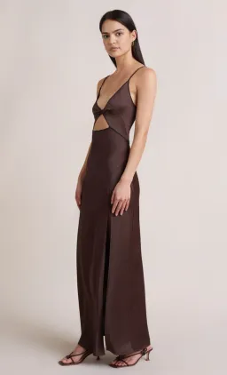 Bec & Bridge Hazel Maxi Dress in Chocolate Brown Size 12 for rent on The Volte - image 2
