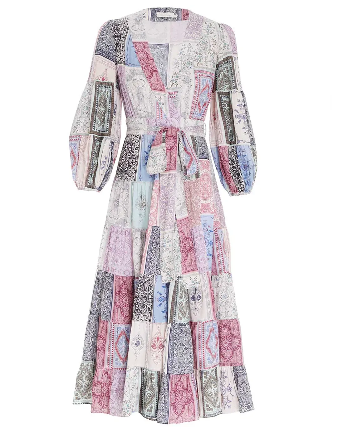 Zimmermann Wrap Midi Dress Multi Zodiac Cards Print Size 2 /Au 12 for rent on The Volte - main image