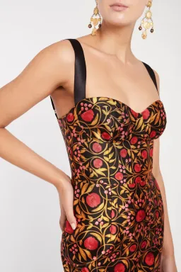 Rebecca Vallance Martine Midi Dress Black Print Size 8 for rent on The Volte - image 3