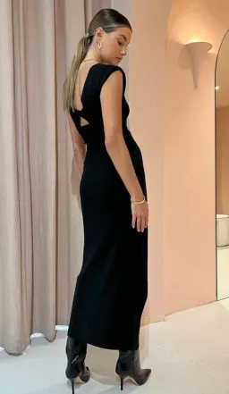 Elka Collective Maison Knit Dress Black Size 6 for rent on The Volte - image 2