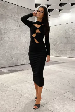 Eliya The Label Cabana Dress Black Size XS for rent on The Volte - image 4