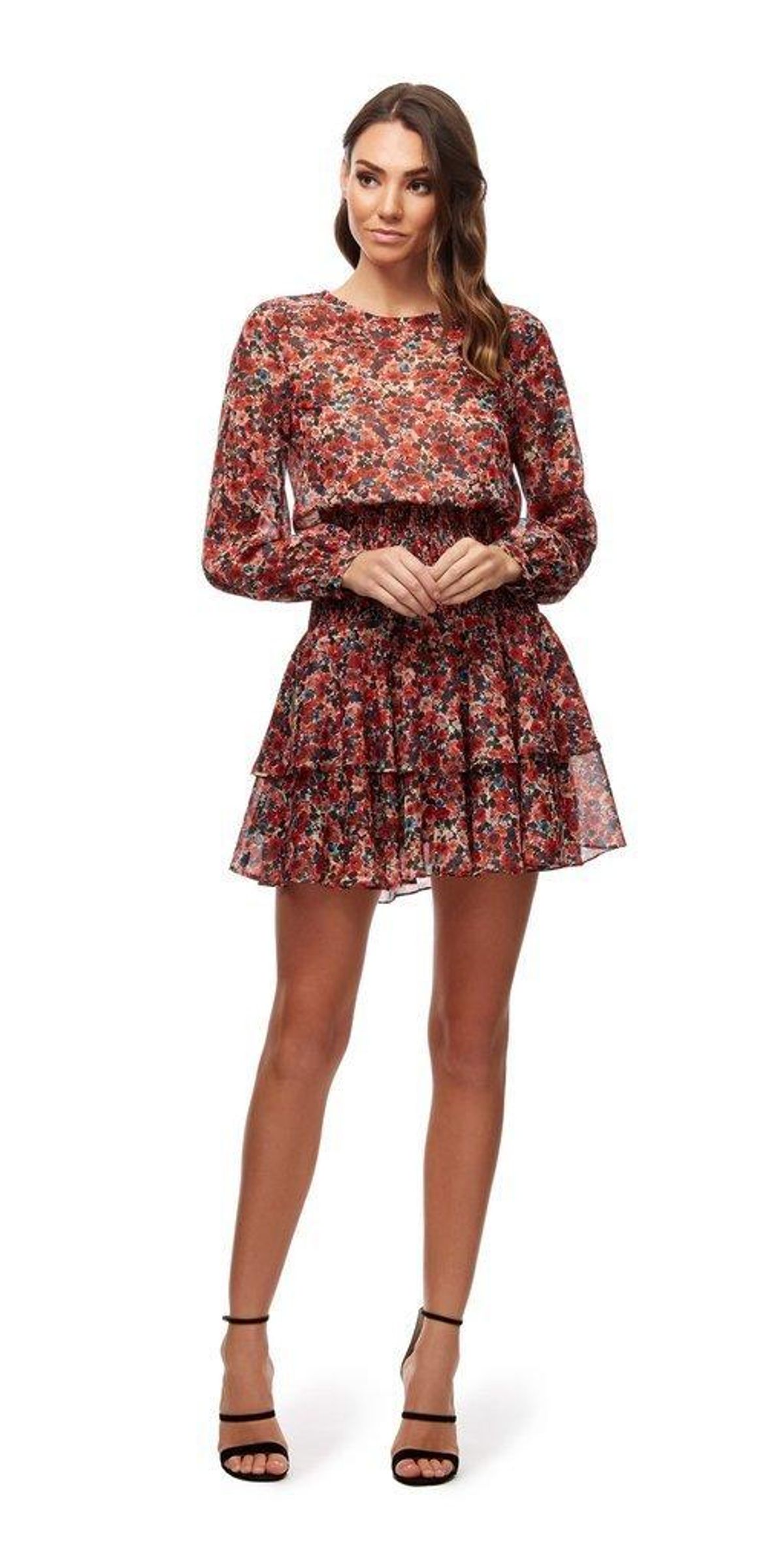KOOKAI - BOUQUET RED FLORAL DRESS - SIZE 6 - Image 2