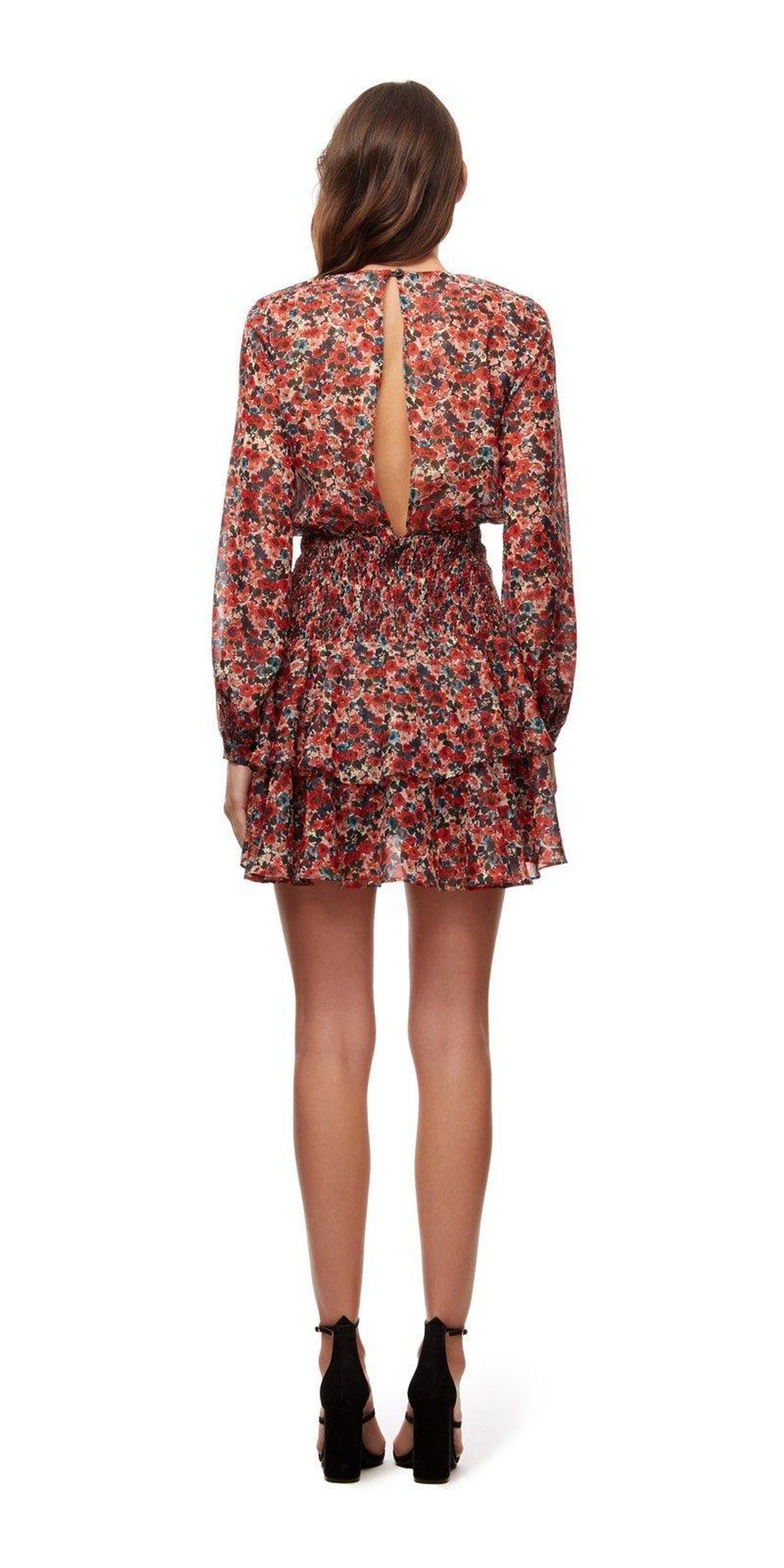 KOOKAI - BOUQUET RED FLORAL DRESS - SIZE 6 - Image 3