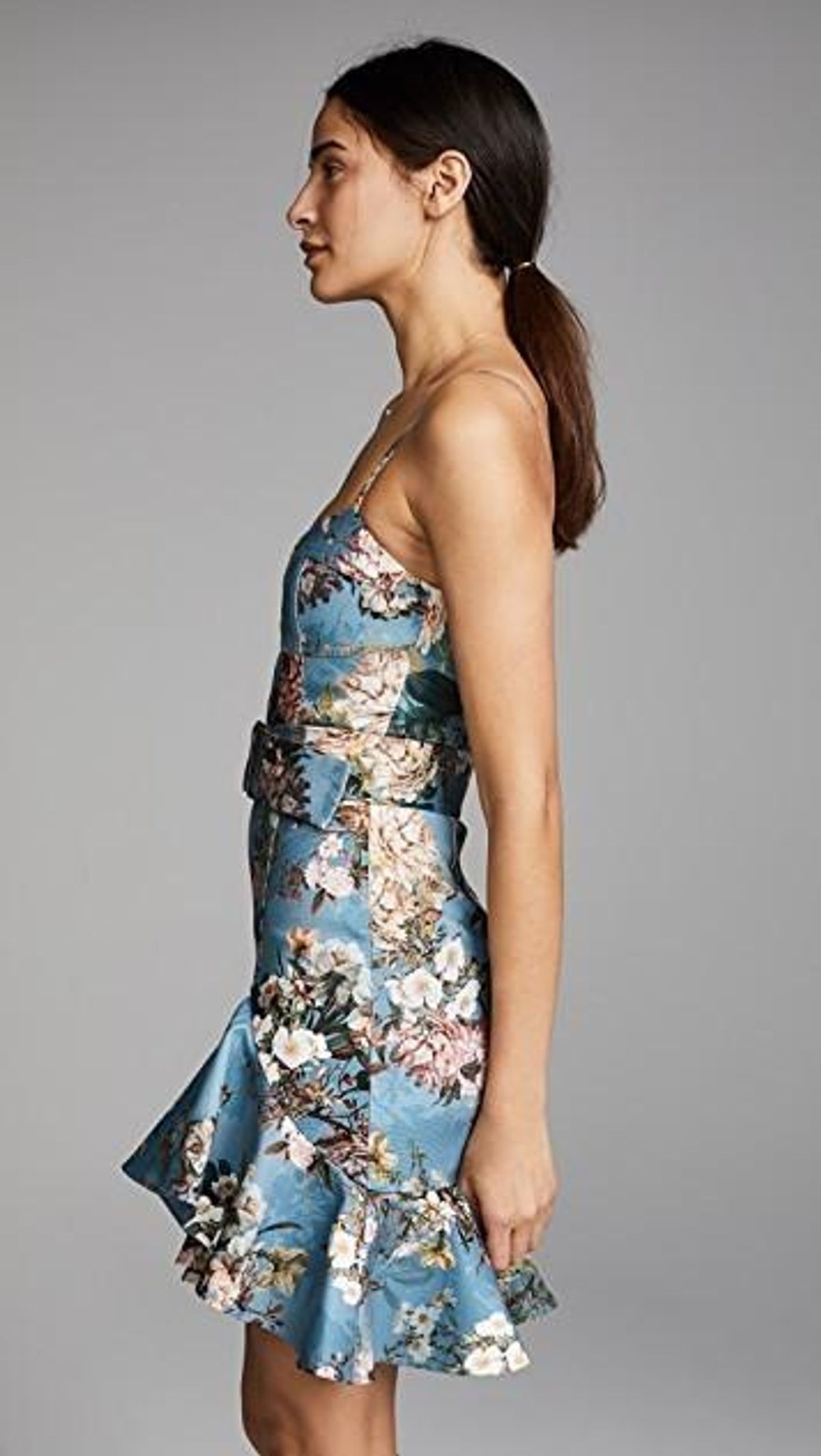 NICHOLAS - ARIELLE BLUE FLORAL MINI DRESS SIZE 6 - Image 3