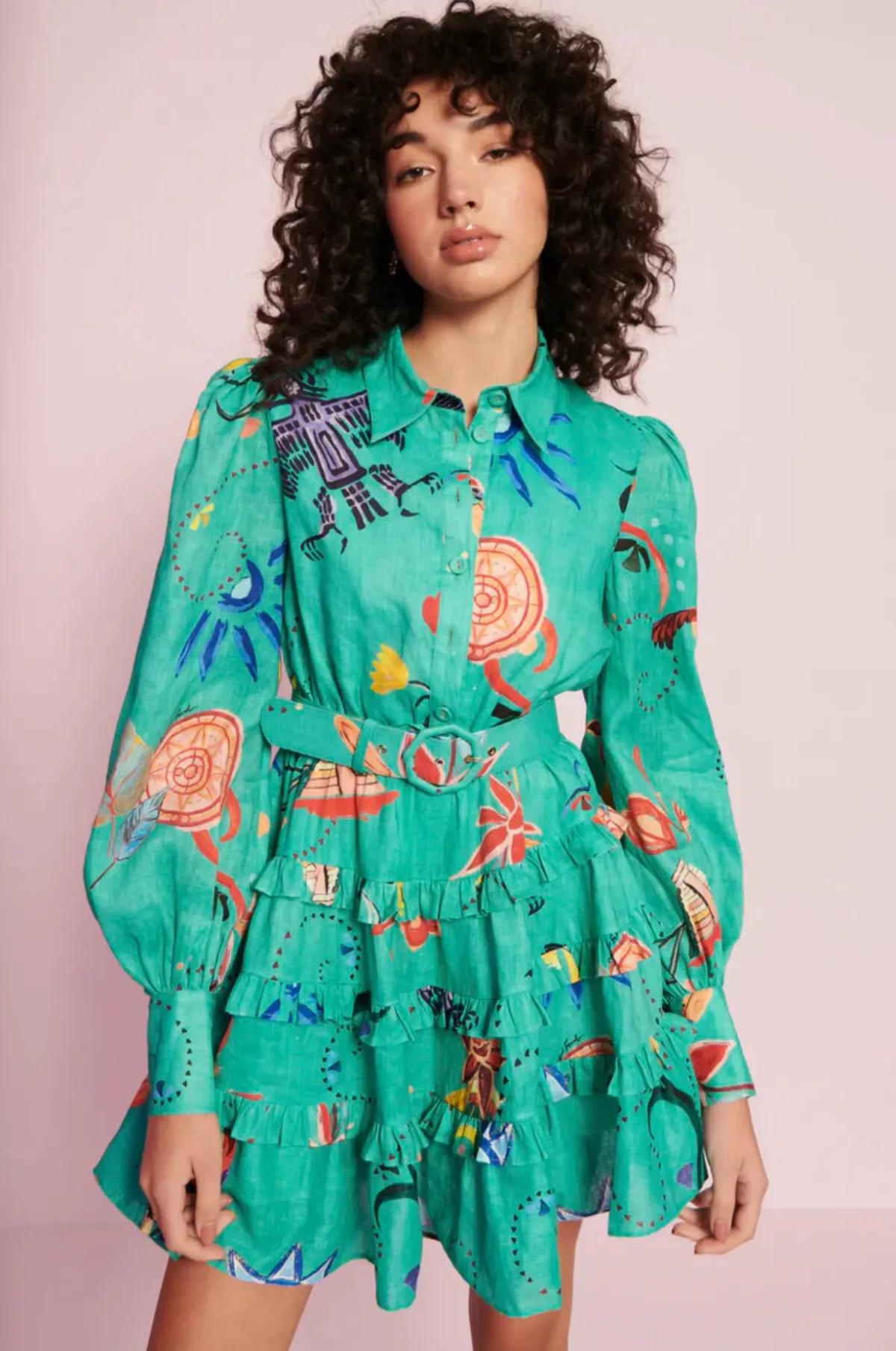 Kate Ford Cordia Layered Dress Print Size 1/Au 8 - Image 2