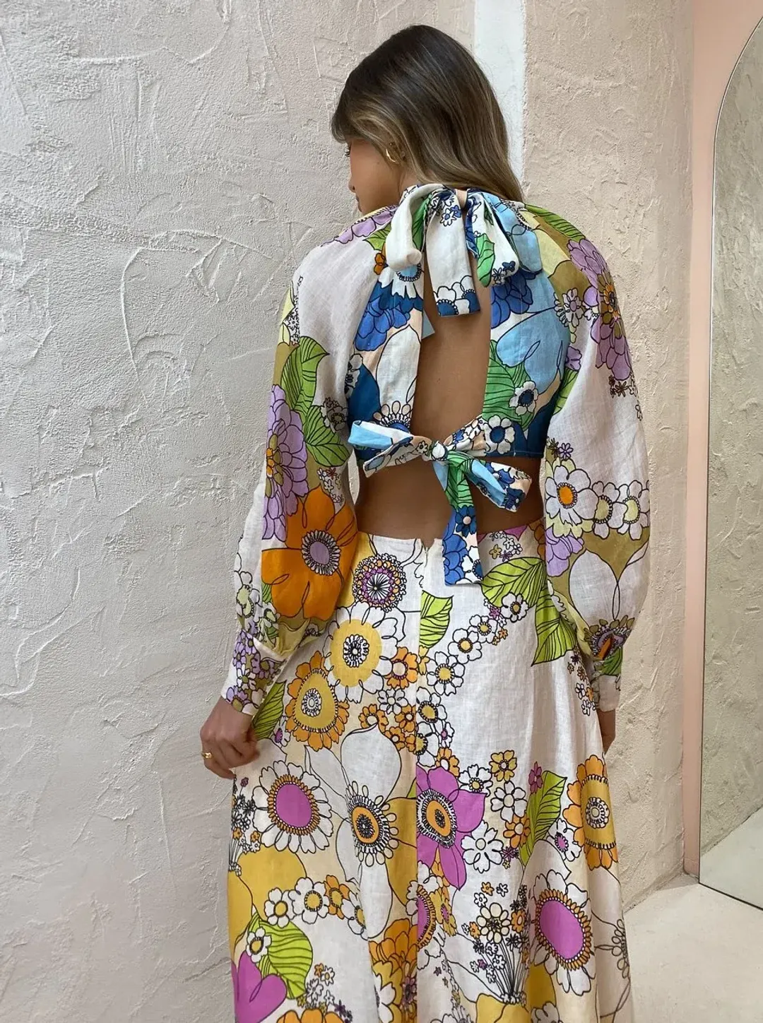 Alemais Farrah Cut Out Dress Print Size 8 for rent on The Volte - main image