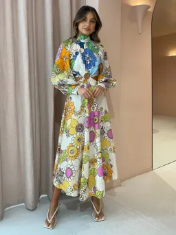 Alemais Farrah Cut Out Dress Print Size 8 for rent on The Volte - image 1